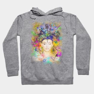 Yoga Meditation T-Shirt, Love, Peace, Nature. Perfect Mother's day gift by Felsenstein Hoodie